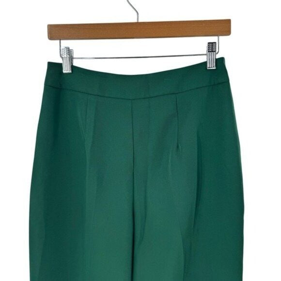 Tuckernuck NEW Rainforest Green Erin Satin Wide Leg Trouser High Rise Pants S