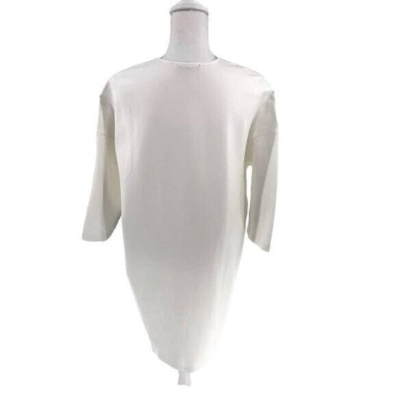 Tuckernuck | NEW White Ellington Three-quarter Sleeve Lace Up Mini Dress Size S