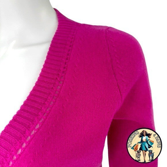 Versace NEW Cashmere Open Perforated Scalloped Knit Cardigan Sweater Size XS