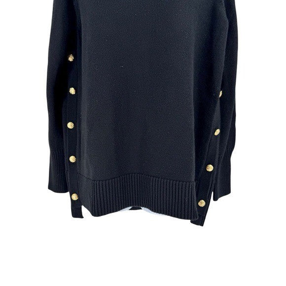 Tuckernuck NEW Wool Black Sophia 100% Wool Turtleneck Tunic Sweater Size S