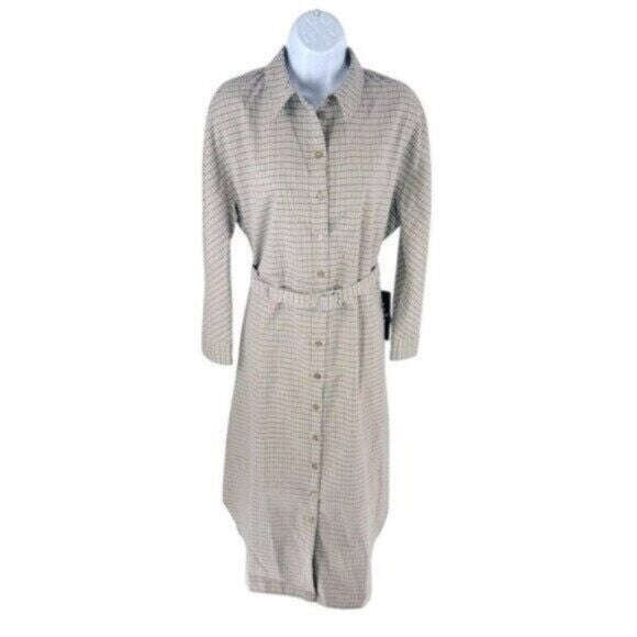 Tuckernuck | NEW Sycamore Check Belted Vera Long Sleeve Maxi Dress Size L
