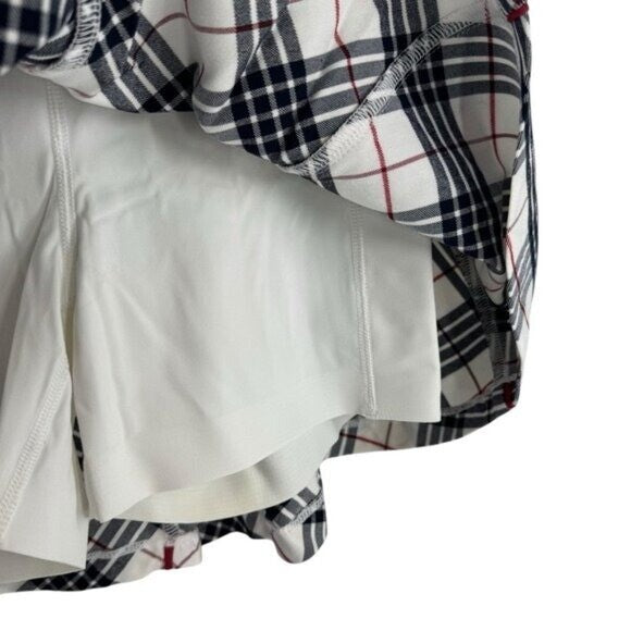 Tuckernuck NEW Americana Plaid 15 Inch Woven Renee Golf Skort Red Navy Size M