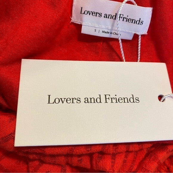 Lovers + Friends NEW Kenya V Front Flare Trouser Pant in Red Size S