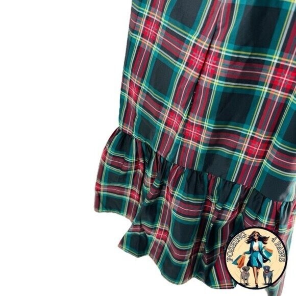 Tuckernuck Palmerston Tartan Plaid Drop Waist Long Sleeve Mini Dress Size XS