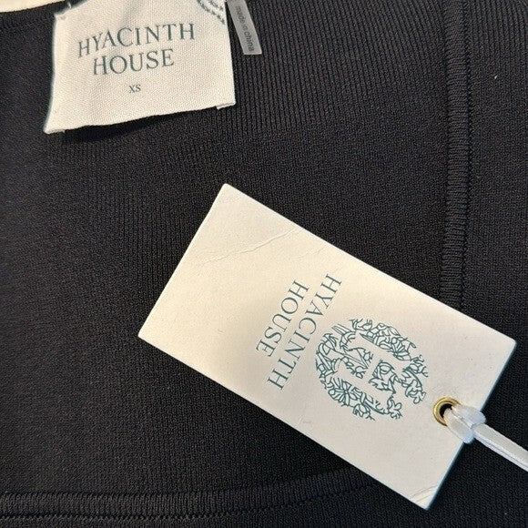 HYACINTH HOUSE NEW Black Bubble Skirt Cecilia Long Sleeve Mini Dress Size XS