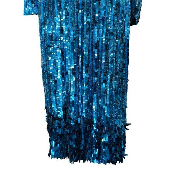REVE RICHE | NEW Miesha Sequin Midi Dress in Forest Green Size 4