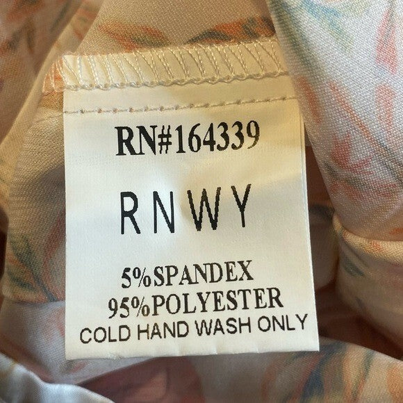 Runaway The Label | NEW Ruby Alani Front Tie Mini Dress in White Floral Size XL