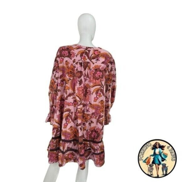 Tuckernuck NEW Pink Paisley Sunset Chintz Kenzo Beach Swim Coverup Size XS