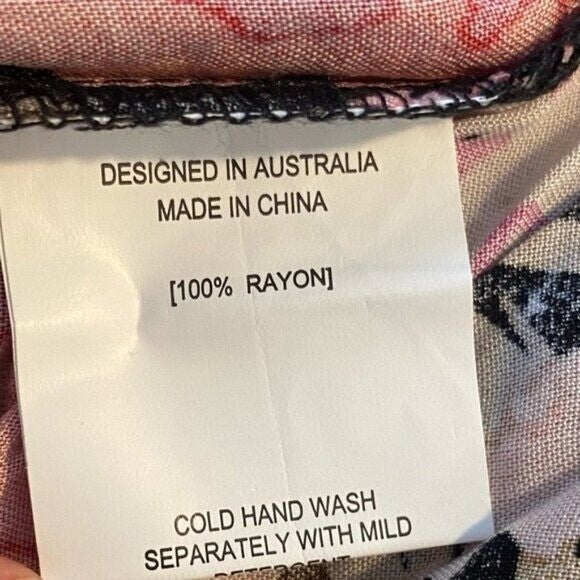 Petal & Pup | NEW Lyris V-Neckline Floral Mini Dress in Pink and Black Size S