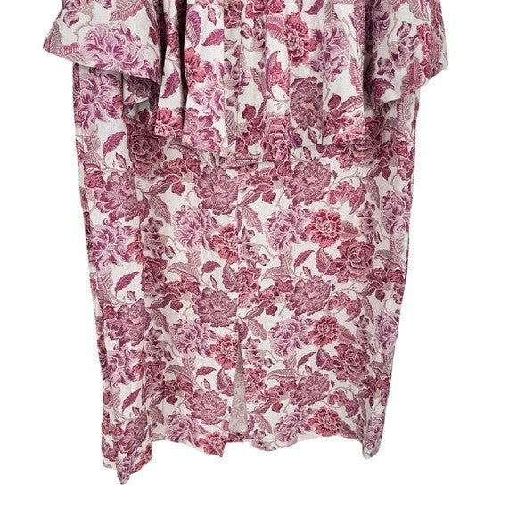 Hyacinth House NEW Rosewood Floral Roxanne Strapless Formal Midi Dress Size XL