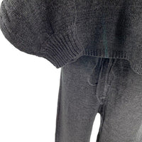 SNDYS NEW Majid Loungewear Black Two Piece Matching Set Sweater Trousers Size S