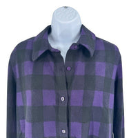 Tuckernuck NEW Purple Black Aubergine Check Chandler Flannel Button Down Size S