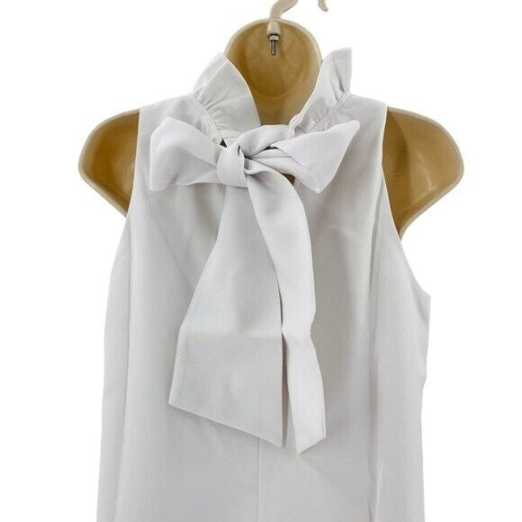 Tuckernuck NEW White Blythe Ruffle Collar Preppy Sleeveless Mini Dress Size XS