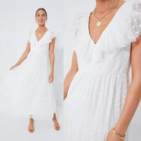 Tuckernuck | NEW White Onyx Tulle Giselle Formal Embroidered Maxi Gown Size S