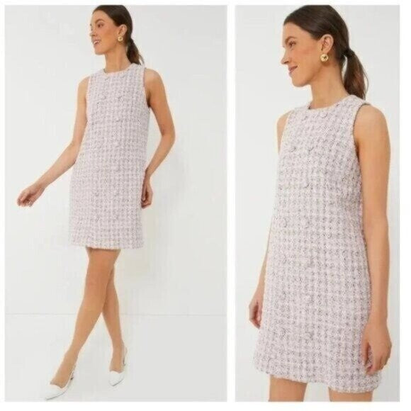 Pomander Place | NEW Peony Tweed Bianca Sleeveless Crewneck Mini Dress Size S