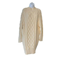 Hyacinth House NEW Cream Whistler Chunky Cable Knit Sweater Dress Size XL