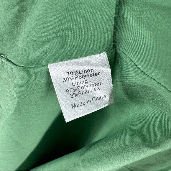 Tuckernuck NEW Garden Green Leighton Sleeveless Linen Midi Dress Size XXS