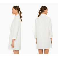 Tuckernuck | NEW White Stretch Crepe Avery Long Sleeve Shirt Dress Size S