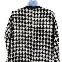 Pomander Place | NEW Coco Tweed Houndstooth Bow Mini Dress Black White Size L