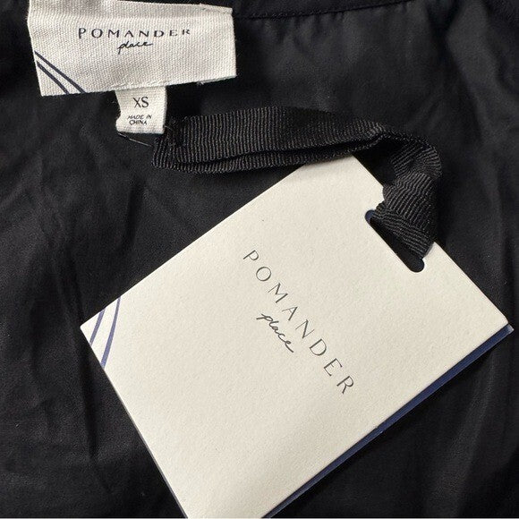 Pomander Place | NEW Black Porto Square Neckline Sleeveless Mini Dress Size XS