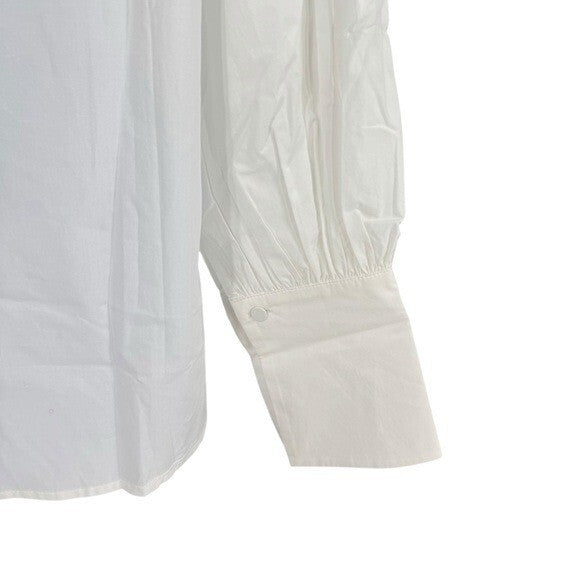 Tuckernuck x India Hicks NEW White Cotton Britwell Button Down Blouse Size M