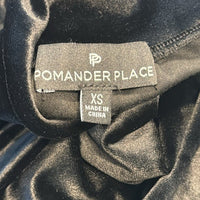 Pomander Place NEW Black Velvet Long Sleeve Mottershead Mini Dress Size XS