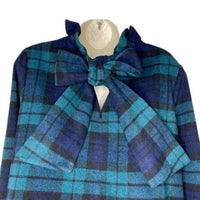Tuckernuck | NEW Blackwatch Plaid Schoolgirl Bow Wool Faye Blouse Size XS