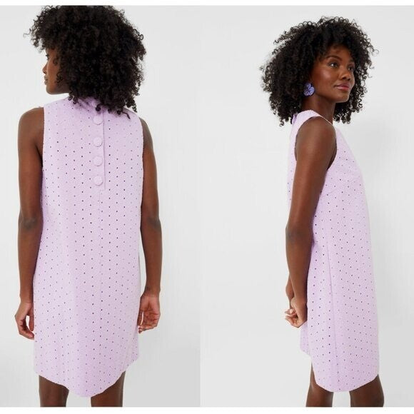 Tuckernuck | NEW Lavender Eyelet Sleeveless Crew Neck Folly Mini Dress Size XS