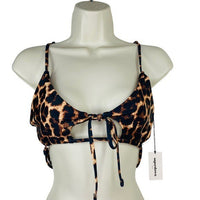 superdown | NEW Chantelle Bikini Top in Leopard Size M