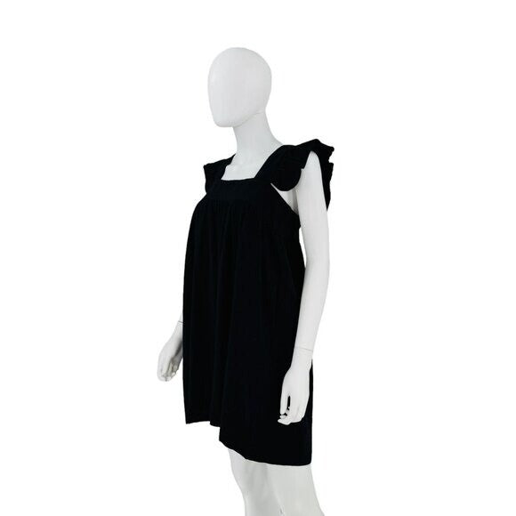 Pomander Place NEW Black Camella Linen Blend Casual Mini Dress Size XS