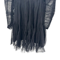 Moon River NEW Black Tulle Long Sleeve Sweetheart Party Mini Dress Size Small