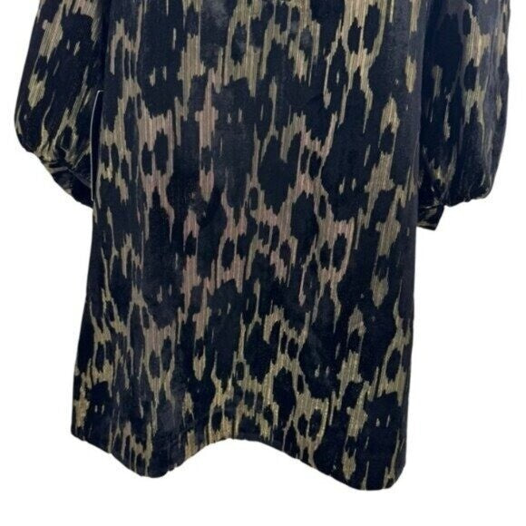 Pomander Place NEW Metallic Velvet Burnout Samantha Party Mini Dress Size L