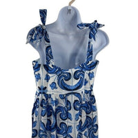 Tuckernuck Beach NEW Majolica Tile Tie Shoulder Tilly Caftan Maxi Dress Size XS