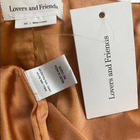 REVOLVE Lovers + Friends Corinne Satin Long Sleeve Mini Dress Tan Size XXS