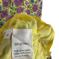 Banjanan NEW Poppy Puff Sleeve Daisy Floral Yellow Purple Maxi Dress Size M