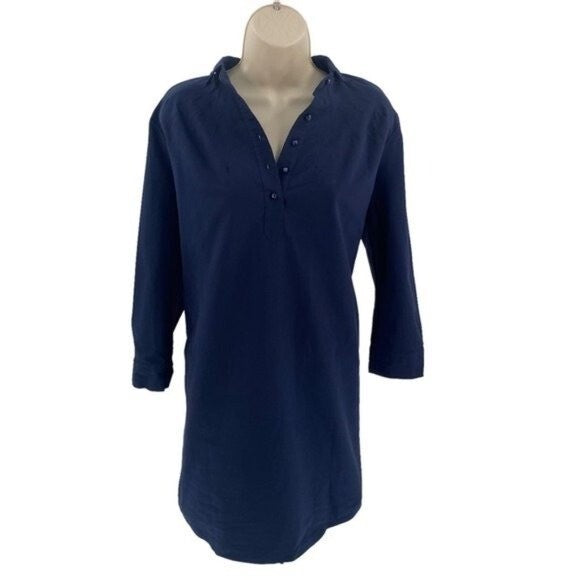 Pomander Place | NEW French Navy Polly Relaxed Fit Shirt Mini Dress Size XXL