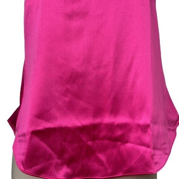 SER.O.YA | NWT Rachel Silk Satin Halter Camisole Top in Fuschia Purple Size M