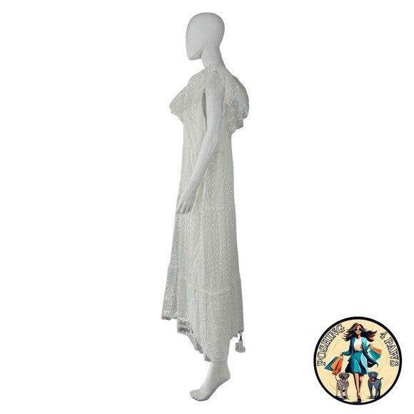 Tuckernuck | NEW White Onyx Tulle Giselle Formal Embroidered Maxi Gown Size XXL
