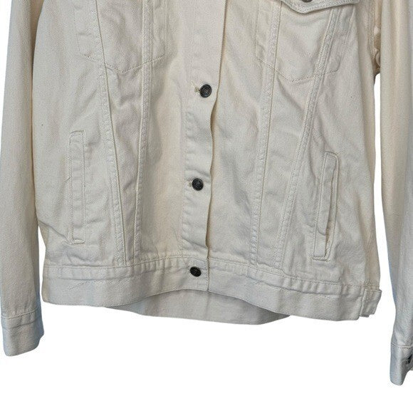 Free People | NEW Jolene Trucker Denim Jacket In Ecru Size S