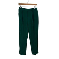 Tuckernuck NEW Green Pleated Duncan High Rise Straight Leg Trouser Pant Size 4