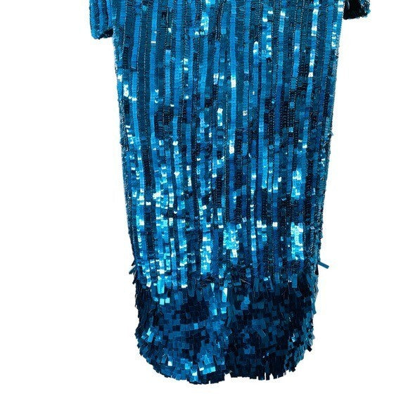 REVE RICHE | NEW Miesha Sequin Midi Dress in Forest Green Size 4