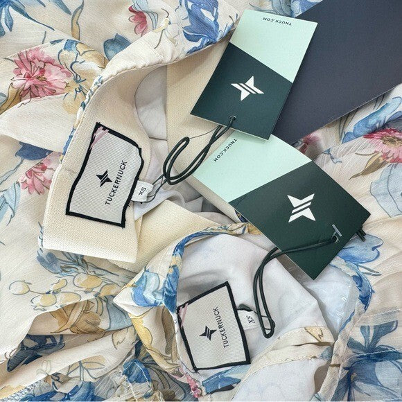 Tuckernuck NEW Lilly of the Valley Matching Set Blouse and Maxi Skirt Size XS