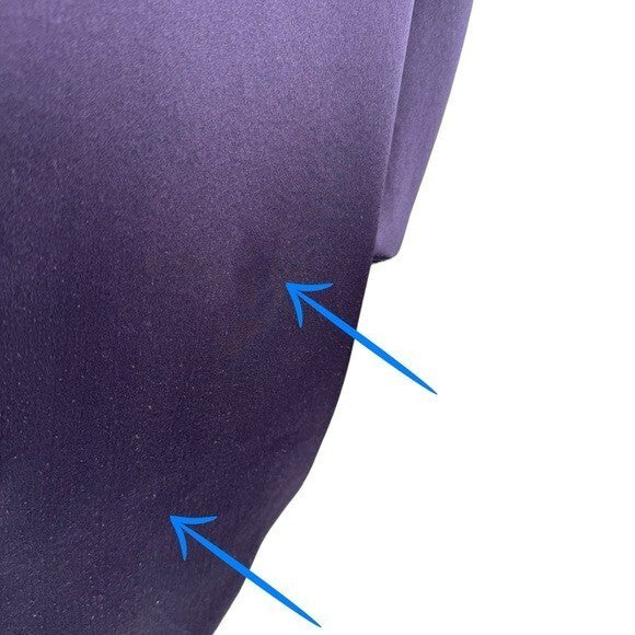 The Sei 100% Silk Long Sleeve Tie Satin Front Blouse in Fig Purple Size 10