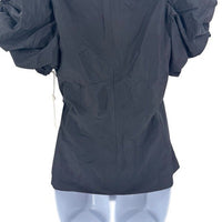 Hyacinth House NEW Black Aubrey Puff Sleeve V Neck Blouse Top Size S