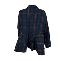 Pomander Place NEW Fraser Navy Plaid Ashlen Long Sleeve Blouse Top Size XS