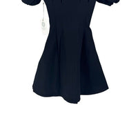 Hyacinth House NEW Black Emelia Short Puff Sleeve Fit and Flare Mini Dress XXS