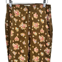 Tuckernuck NEW Brown Hazel Bouquet Corduroy Ashford Straight Leg Pant Size XXL