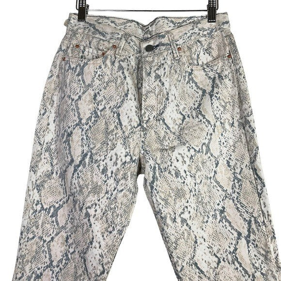 GRLFRND | NEW Karolina High Rise Ankle Jean in Snake Bite Size 28