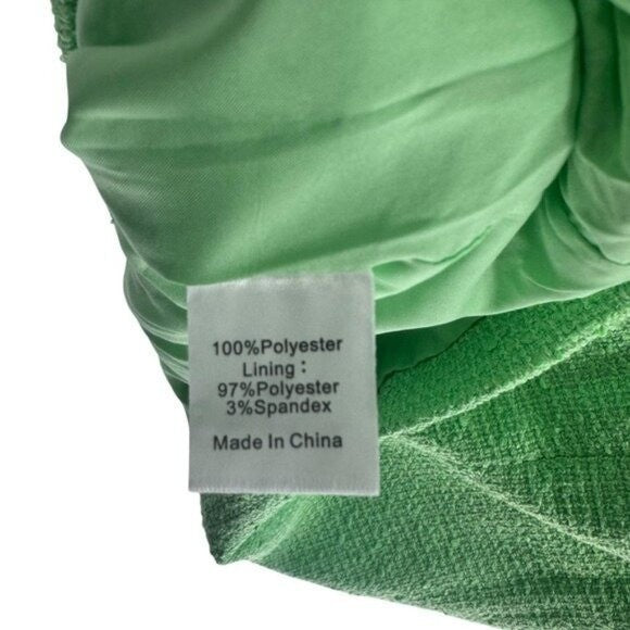 Tuckernuck NEW Palm Beach Green Tweed Retro Jackie Short Sleeve Mini Dress M