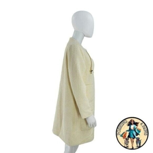 Tuckernuck NEW Blanc Ivory Tie Tweed Kelly Long Sleeve Mini Dress Size XS